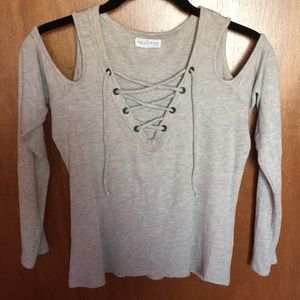 Full Tilt Crop Top Off the Shoulder Shirt